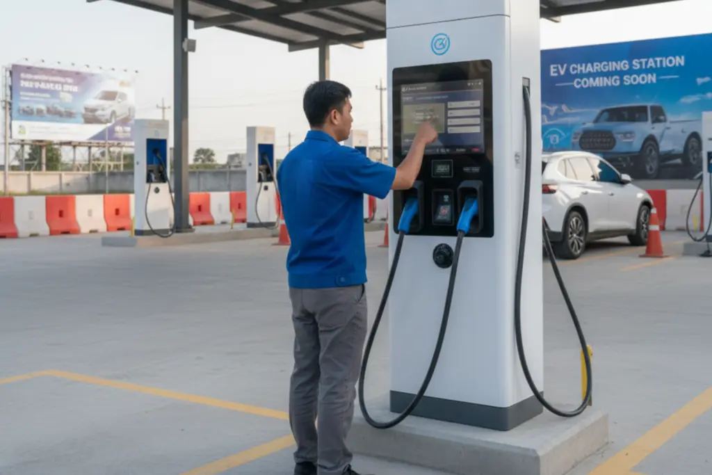 การเปิดสถานีชาร์จรถไฟฟ้าสำหรับวิศวกร