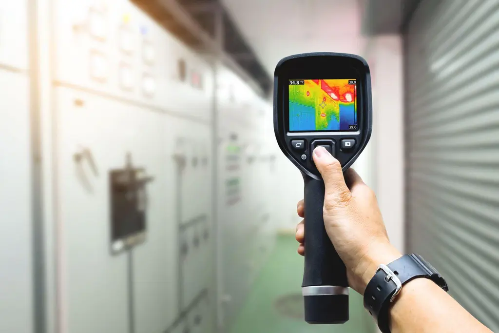 การใช้ thermoscan ตรวจสอบแต่ละจุดของระบบไฟฟ้า